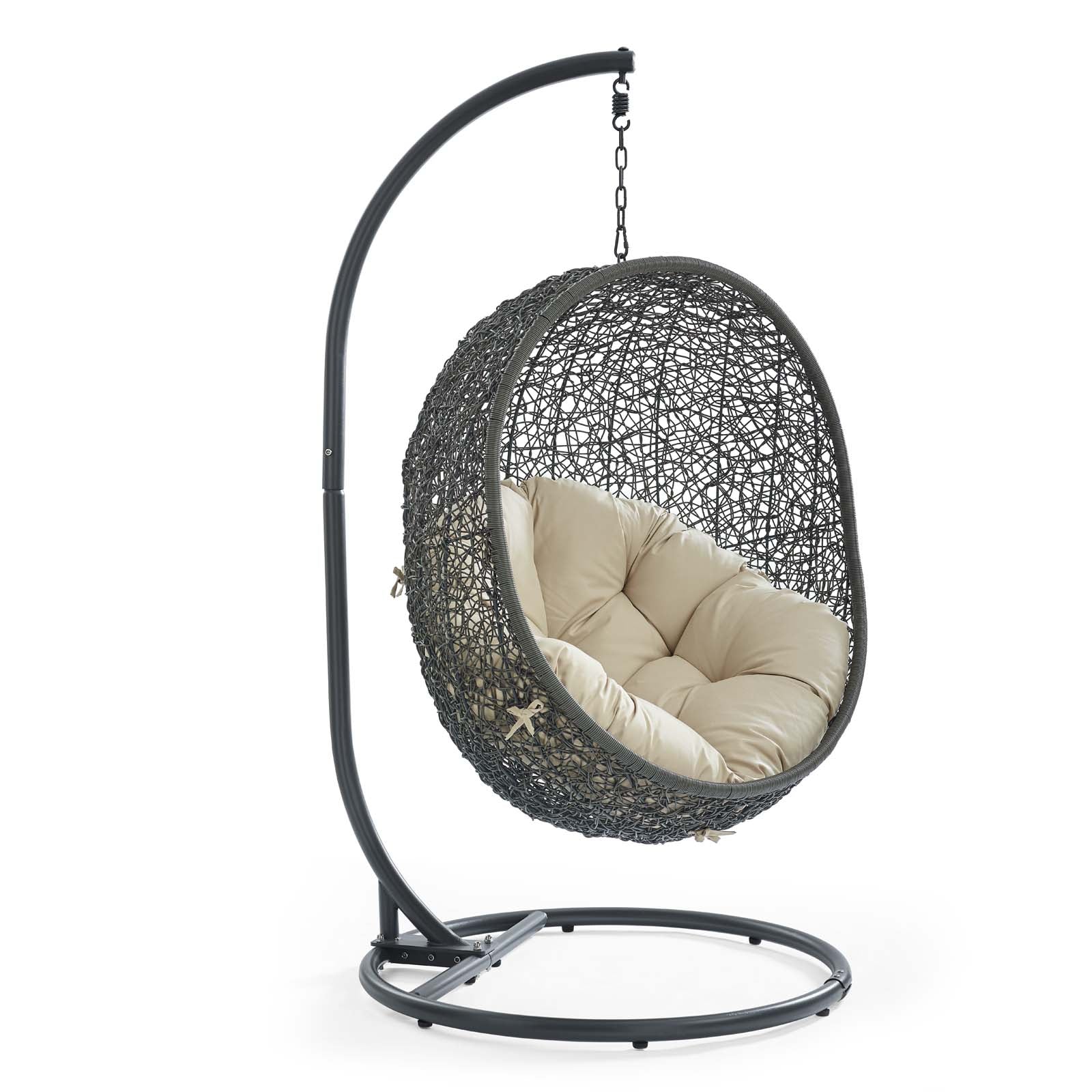 Hide Sunbrella Patio Swing Chair With Stand